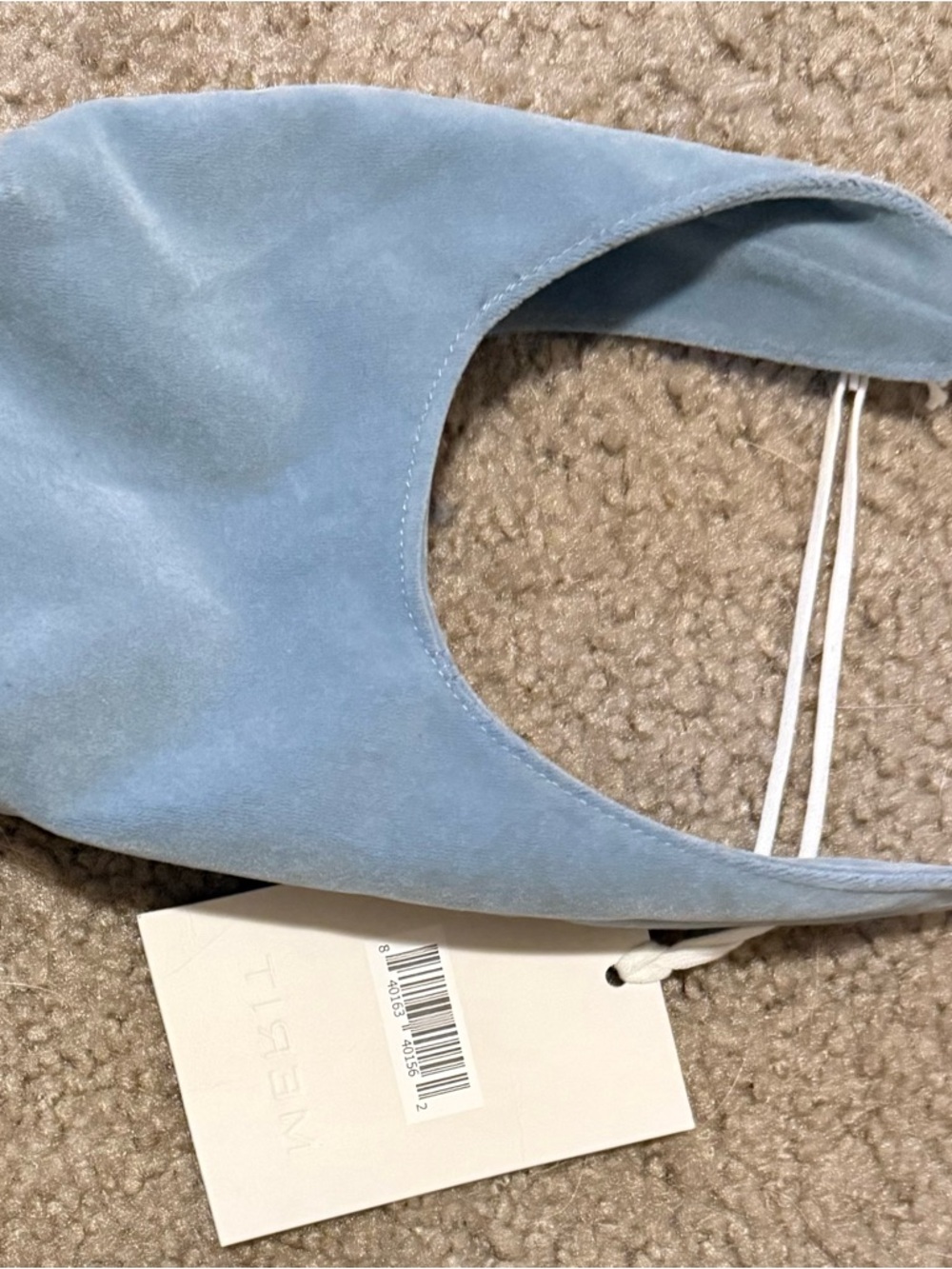 MERIT Sky Blue Suede Mini Bag - Picture 2 of 2